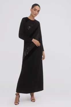 Vestido negro midi