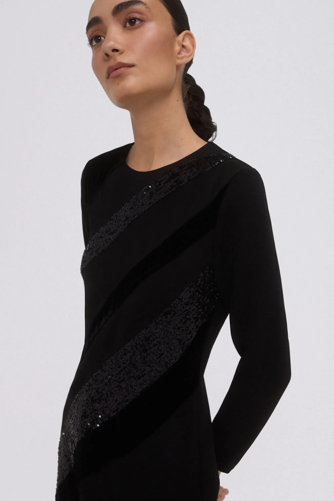 Vestido negro midi