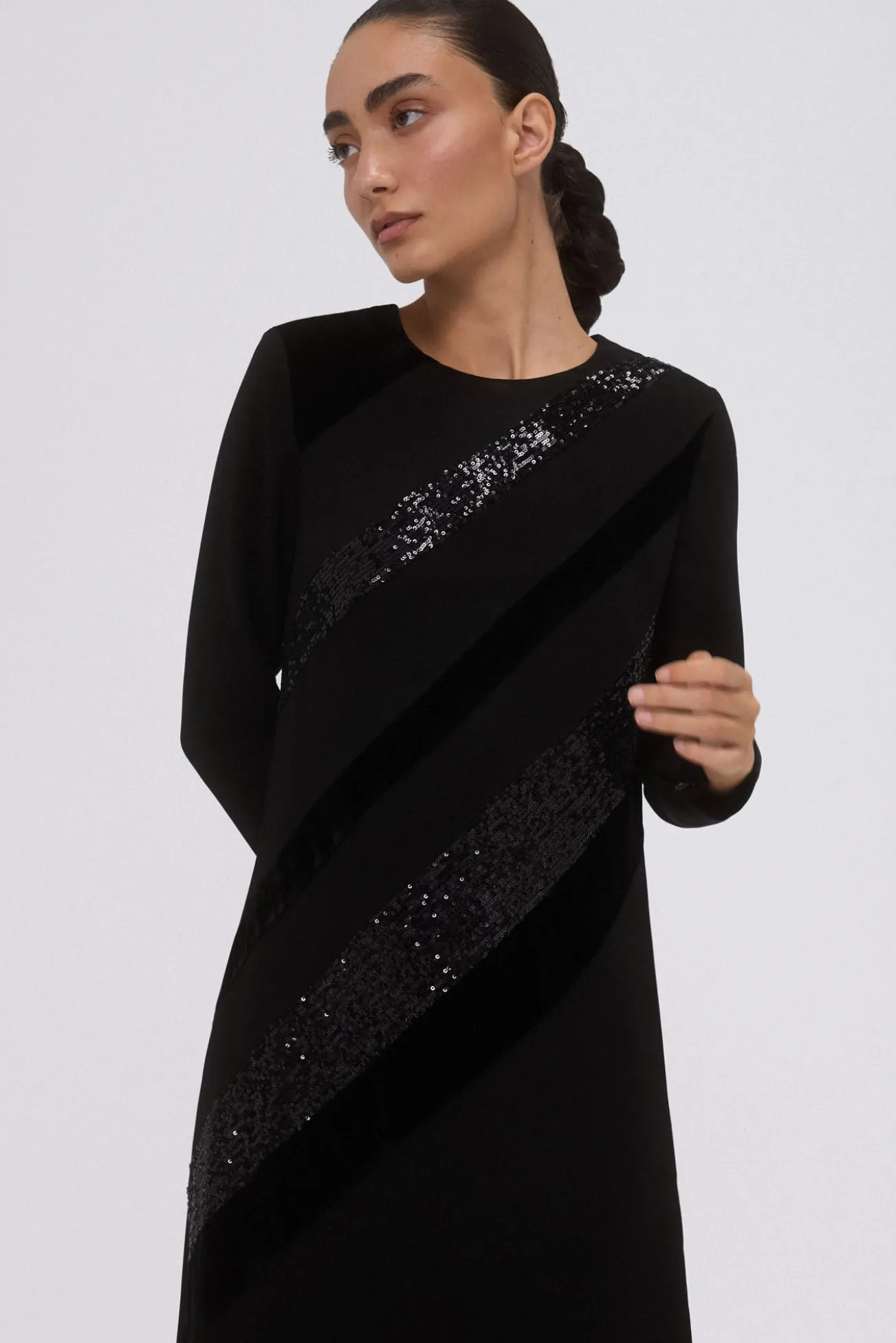 Vestido negro midi