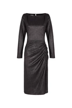 Vestido plateado de punto