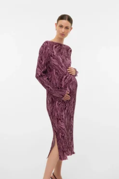 Vestido plisado maternity