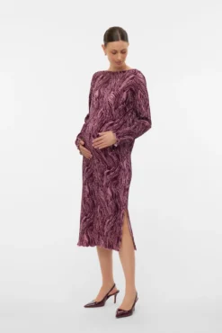Vestido plisado maternity