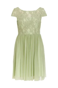 Vestido por corto de tul y encaje