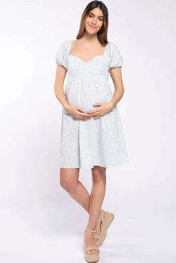 Vestido premamá cuadros vichi