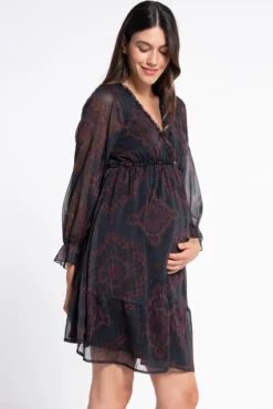 Vestido premamá estampado boho