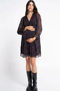 Vestido premamá estampado boho