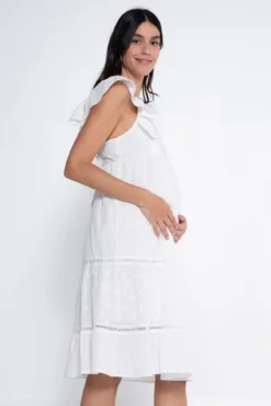 Vestido premamá romántico con lactancia
