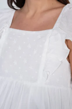 Vestido premamá romántico con lactancia