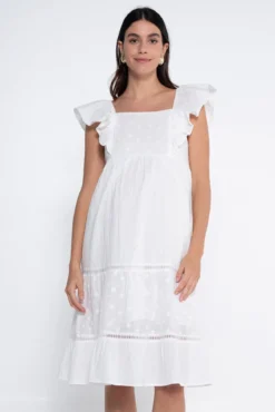 Vestido premamá romántico con lactancia