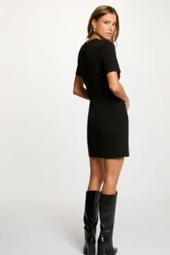 Vestido punto con strass