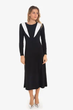 Vestido solapas en hombros