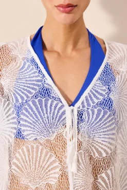 Vestido tipo kimono blanco