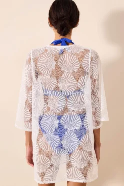 Vestido tipo kimono blanco