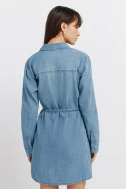 Vestido vaquero corto cinturón