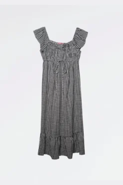 Vestido vichy con smock en el pecho