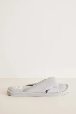 Zapatillas abiertas casa gris rib