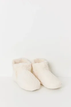 Zapatillas casa bota marfil