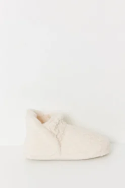 Zapatillas casa bota marfil
