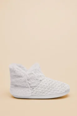 Zapatillas casa bota pelo gris