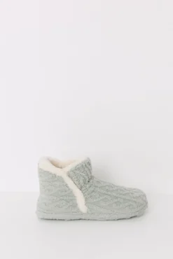 Zapatillas casa bota verde