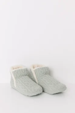 Zapatillas casa bota verde