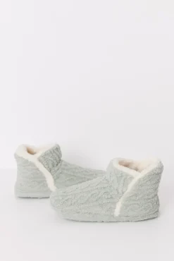 Zapatillas casa bota verde