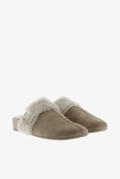 Zapatillas de casa de efecto ante